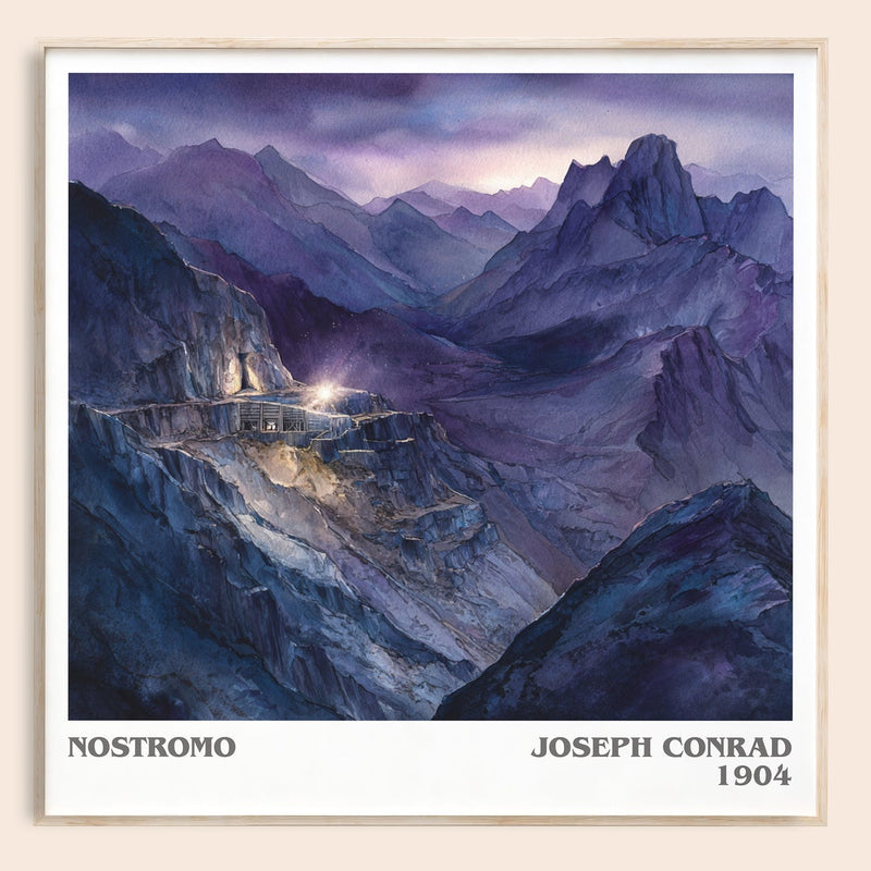 Nostromo literary book poster by Joseph Conrad – framed literary art print