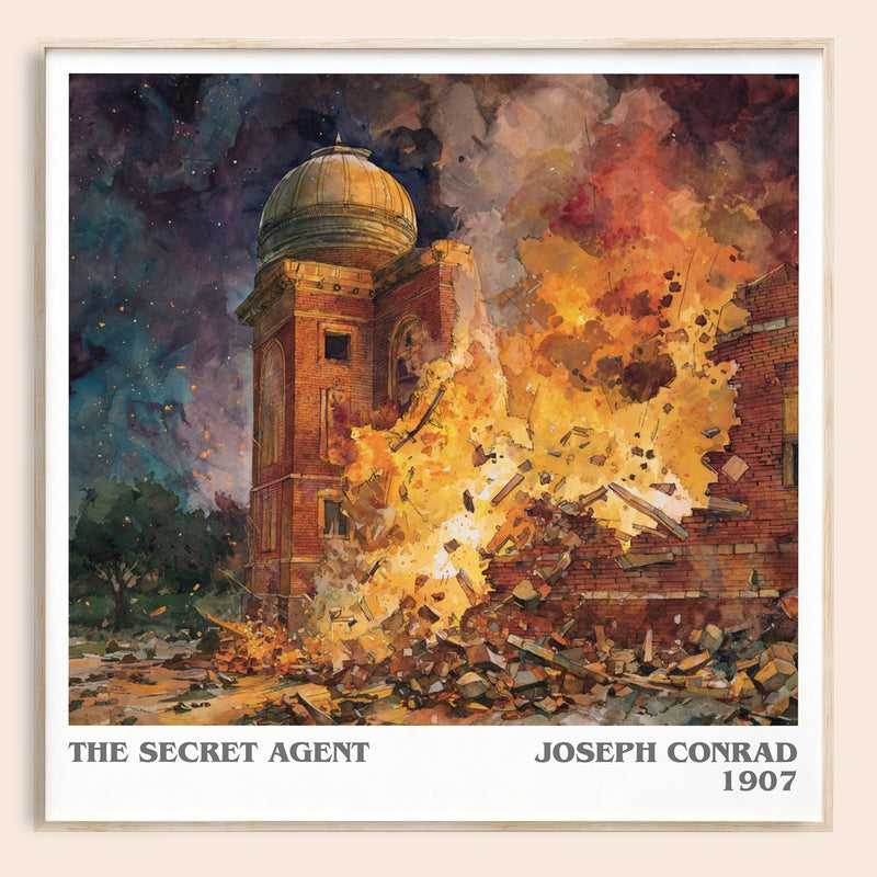 The Secret Agent literary book poster by Joseph Conrad – framed literary art print