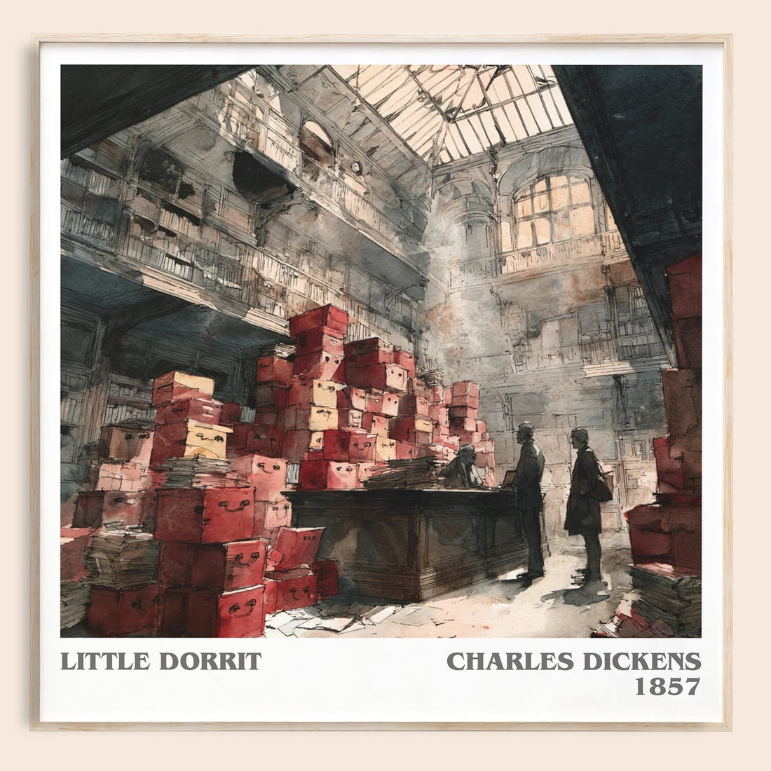 Little Dorritt literary book poster by Charles Dickens – framed literary art print