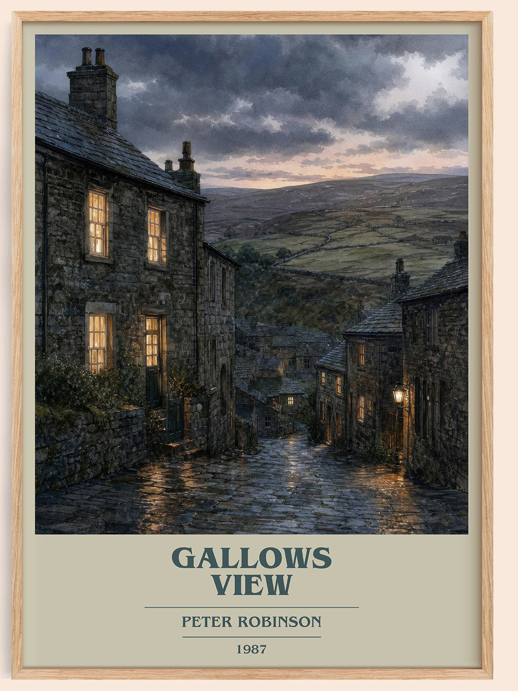 Gallows View book cover book poster by Peter Robinson – framed literary art print