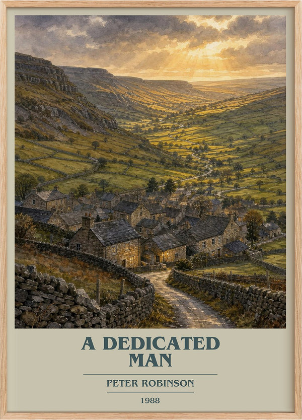 A Dedicated Man Book Cover Poster by Peter Robinson