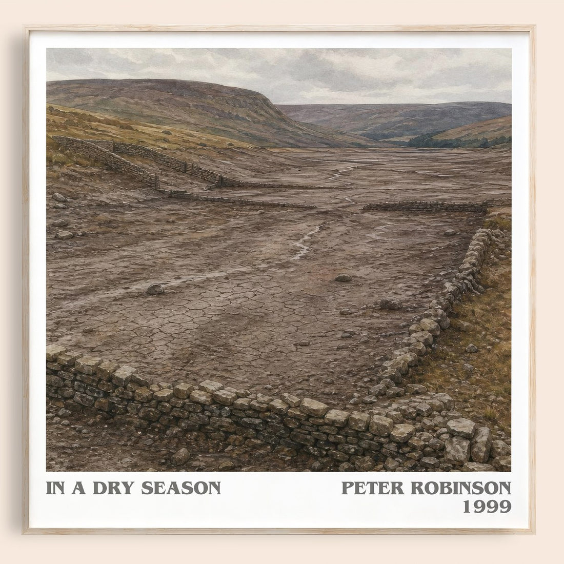 In a Dry Season literary book poster by Peter Robinson – framed literary art print