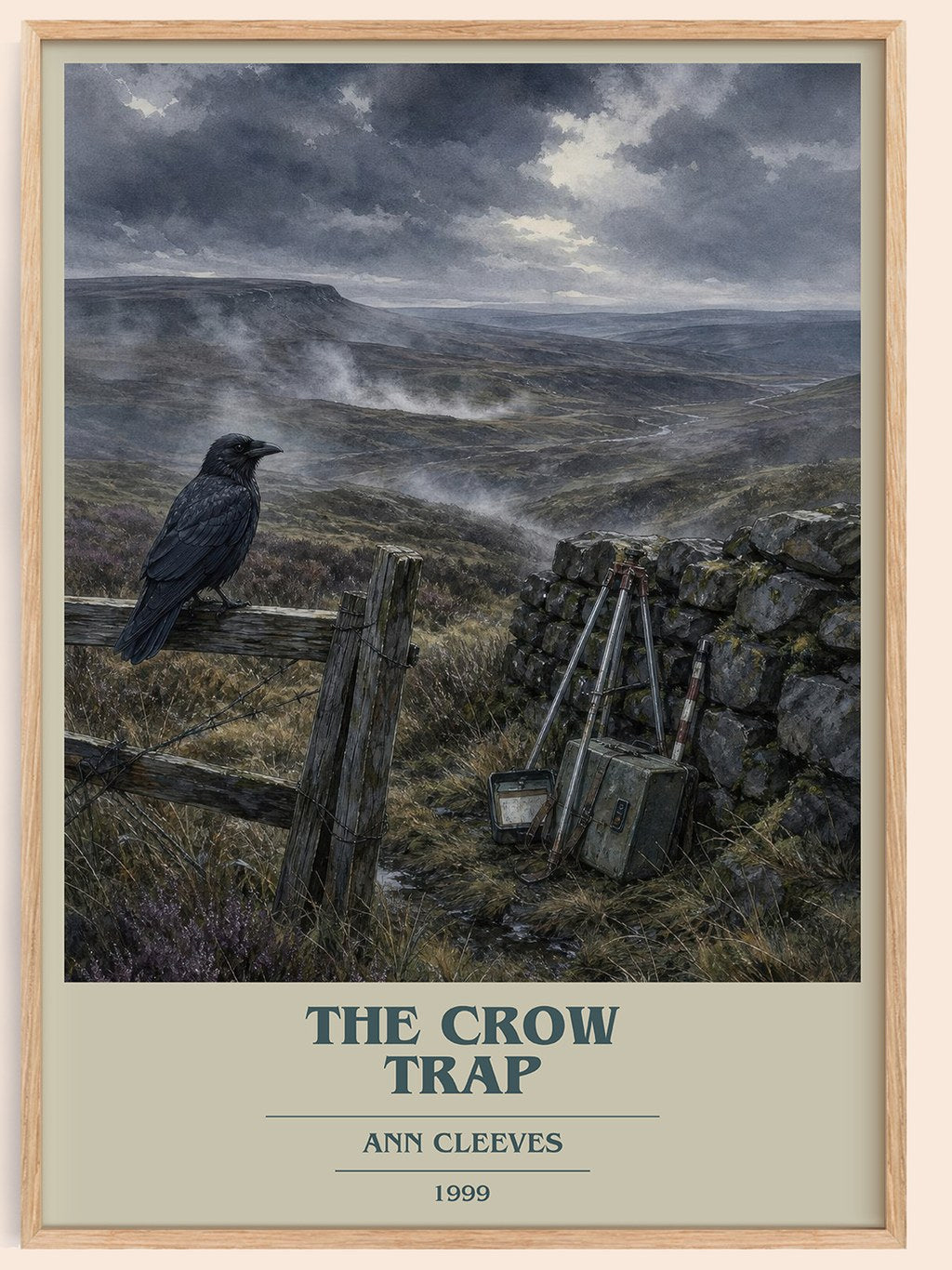 The Crow Trap book cover book poster by Ann Cleeves – framed literary art print