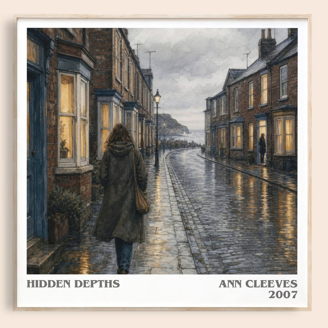 Hidden Depths literary book poster by Ann Cleeves – framed literary art print