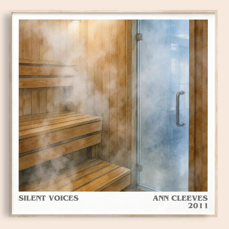 Silent Voices literary book poster by Ann Cleeves – framed literary art print
