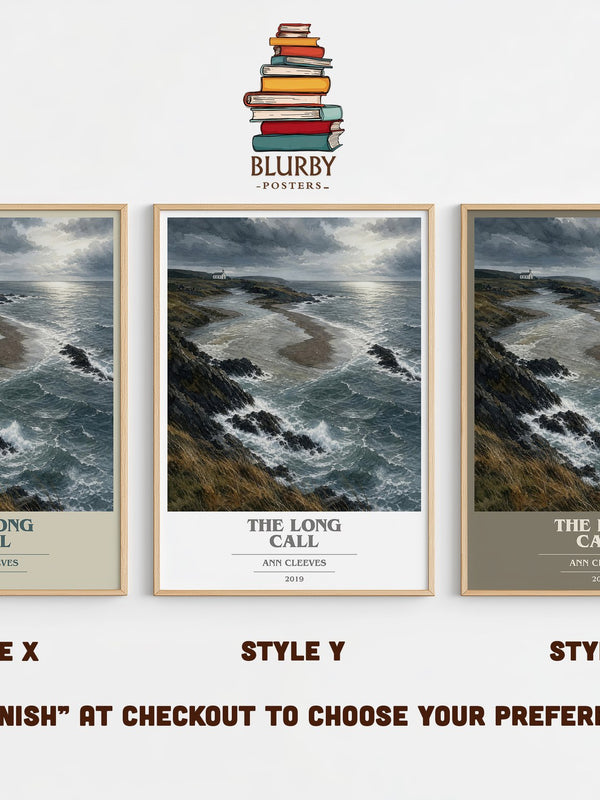 The Long Call book cover print in frame leaning in hallway – mystery wall art