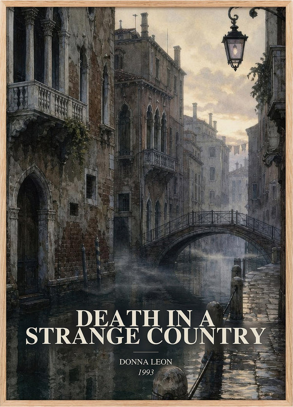 Death in a Strange Country Book Watercolour Illustration by Donna Leon