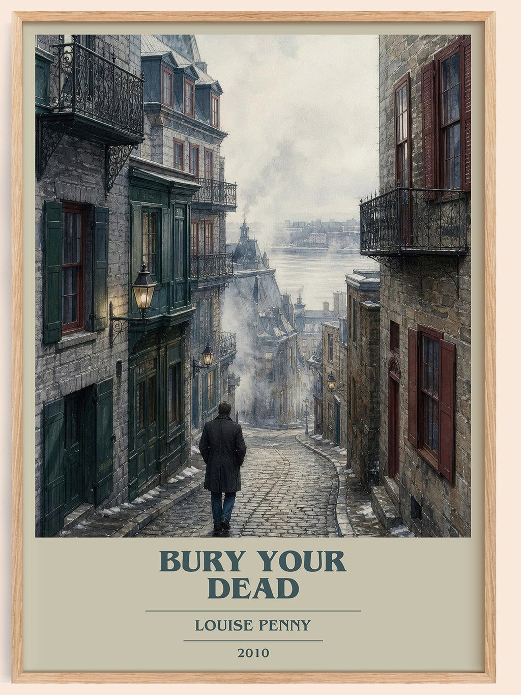Bury Your Dead book cover book poster by Louise Penny – framed literary art print