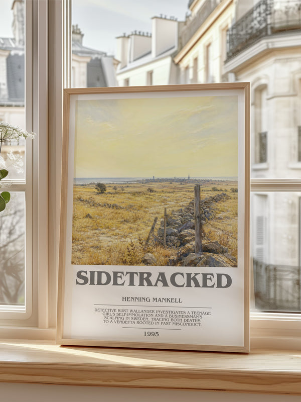 Sidetracked bookish poster colour and style options – Henning Mankell book art