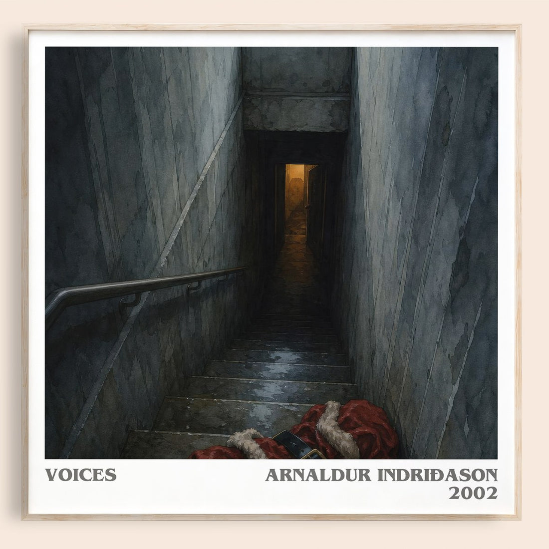 Voices literary book poster by Arnaldur Indriðason – framed literary art print