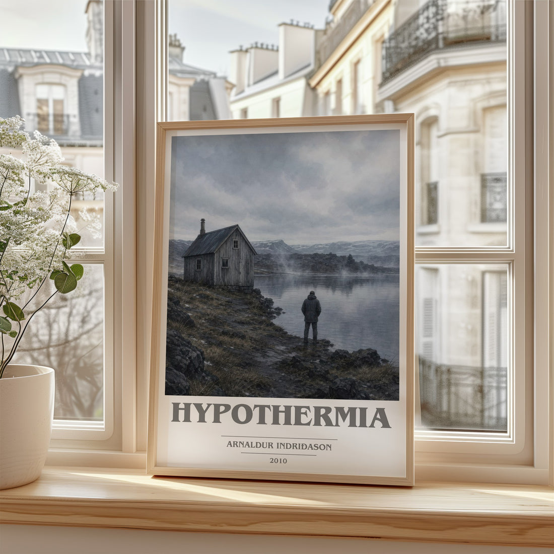 Hypothermia book cover poster colour and style options – Arnaldur Indriðason book art