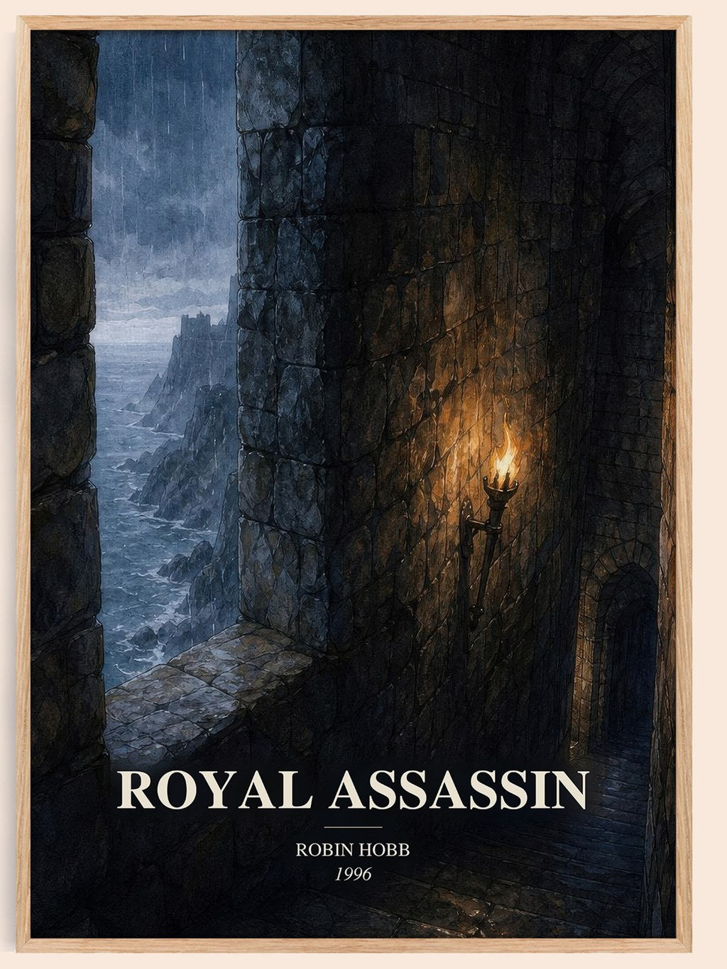 Royal Assassin watercolour book poster by Robin Hobb – framed literary art print