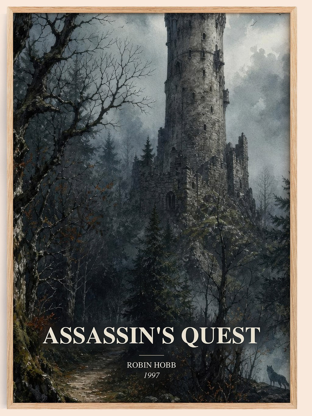 Assassin's Quest watercolour book poster by Robin Hobb – framed literary art print