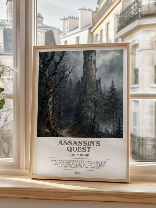 Assassin's Quest bookish poster colour and style options – Robin Hobb book art