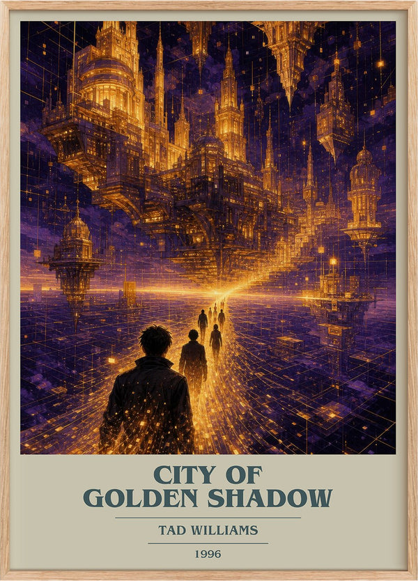 City of Golden Shadow Book Cover Poster by Tad Williams