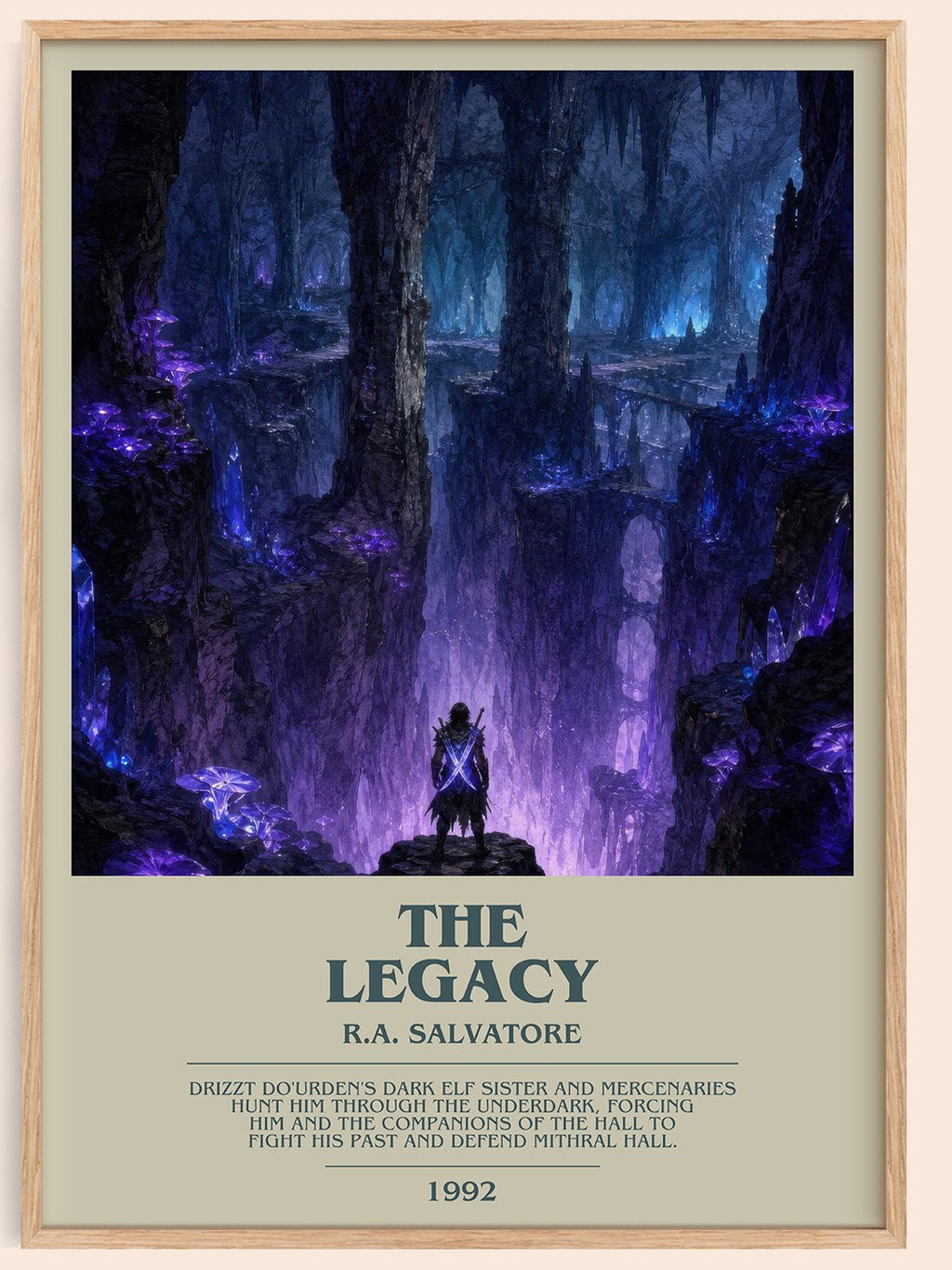 The Legacy bookish book poster by R.A. Salvatore – framed literary art print
