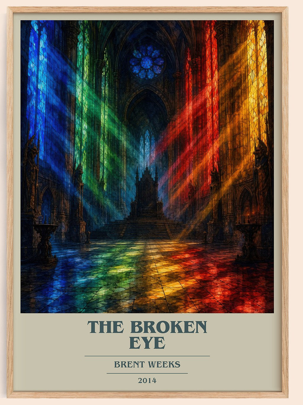 The Broken Eye book cover book poster by Brent Weeks – framed literary art print