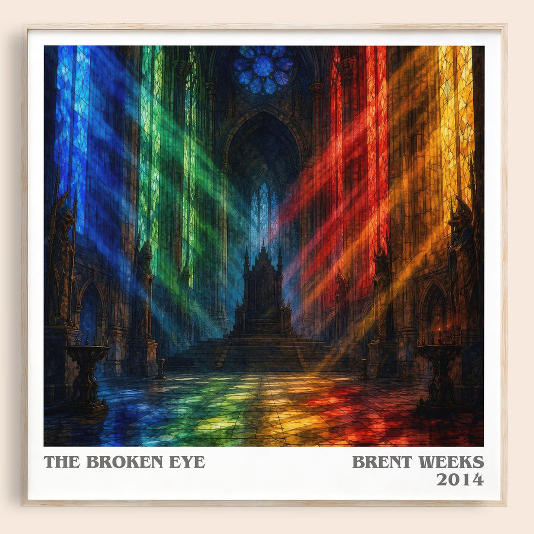The Broken Eye literary book poster by Brent Weeks – framed literary art print