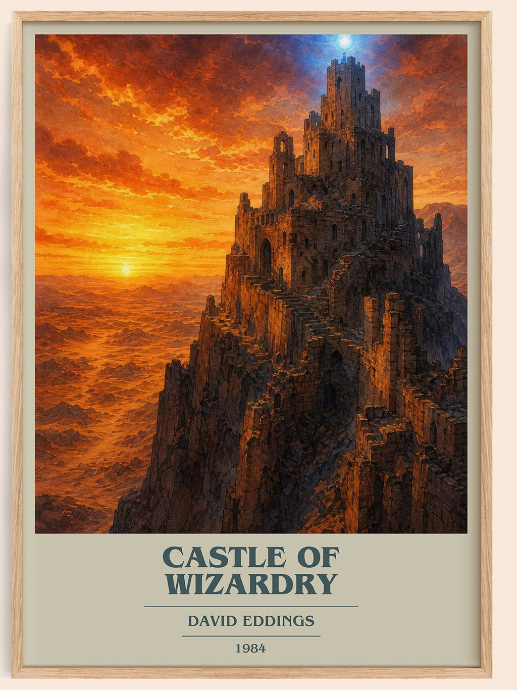 Castle of Wizardry book cover book poster by David Eddings – framed literary art print
