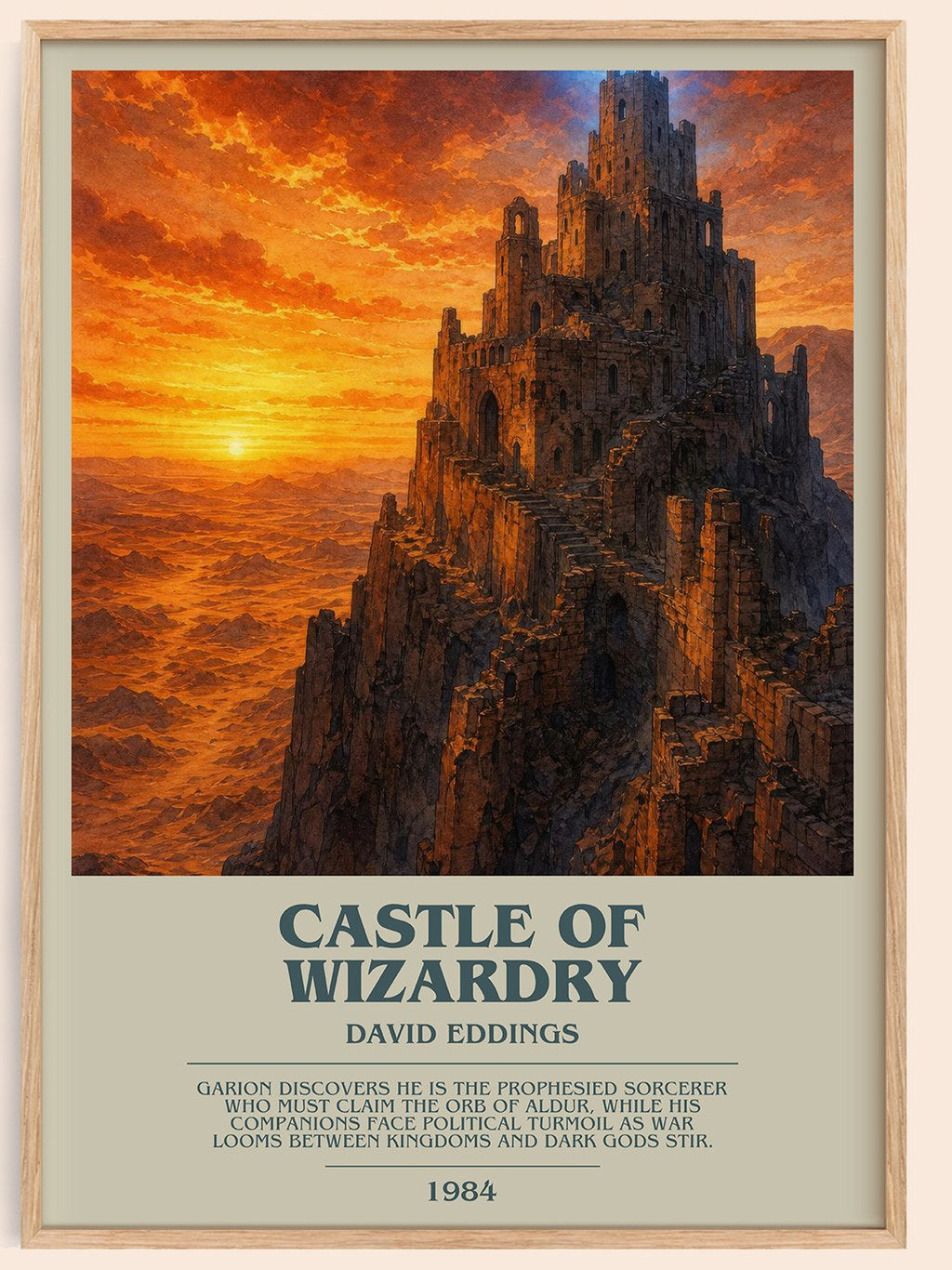 Castle of Wizardry bookish book poster by David Eddings – framed literary art print