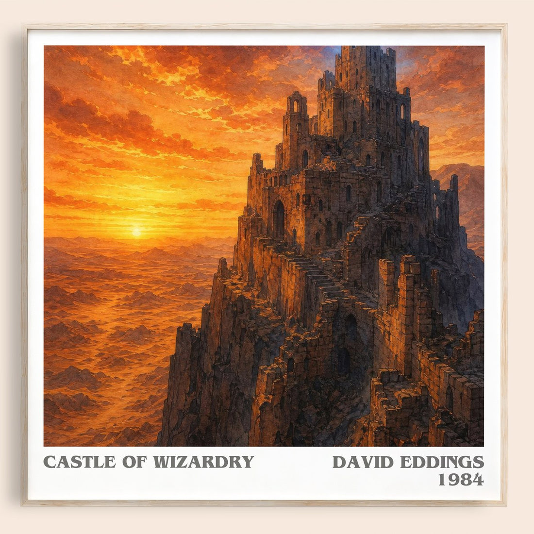 Castle of Wizardry literary book poster by David Eddings – framed literary art print