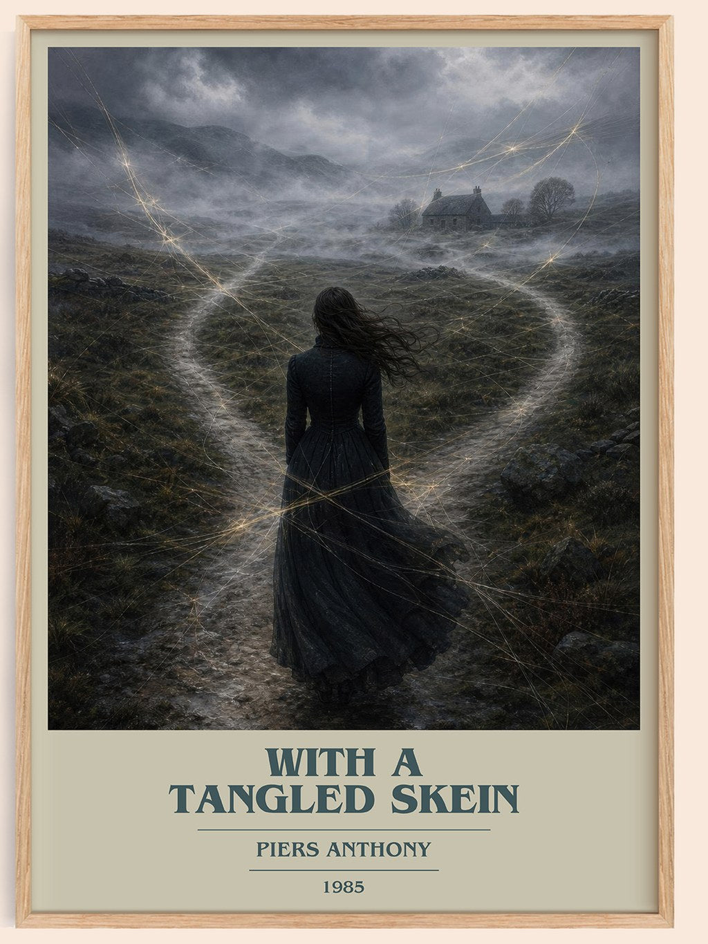 With a Tangled Skein book cover book poster by Piers Anthony – framed literary art print