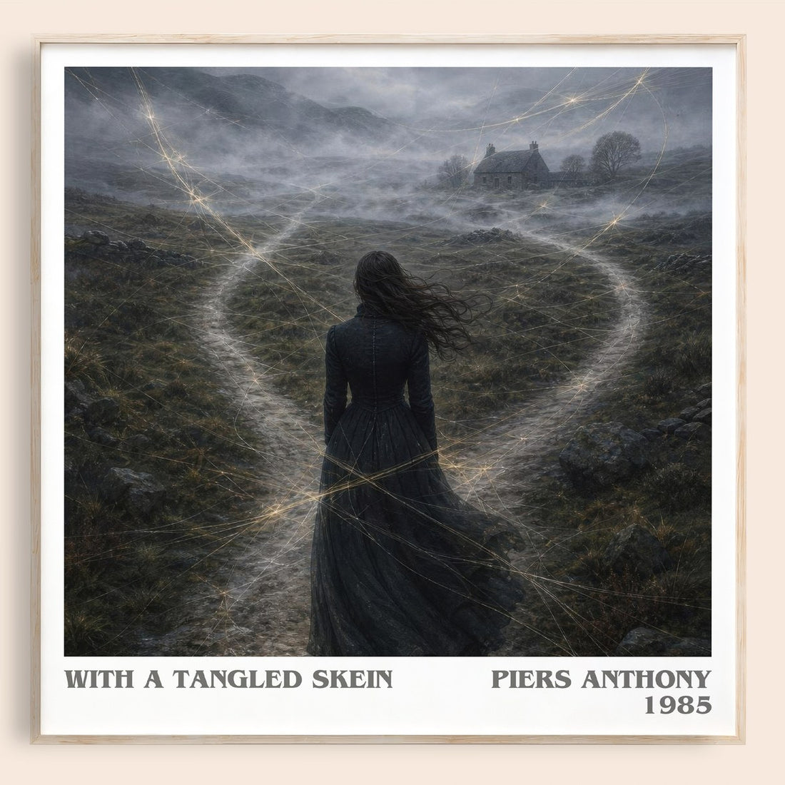 With a Tangled Skein literary book poster by Piers Anthony – framed literary art print