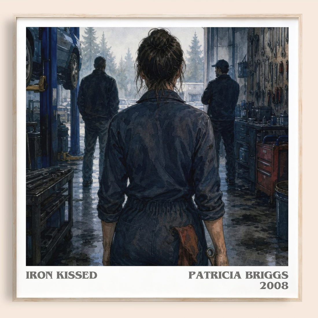 Iron Kissed literary book poster by Patricia Briggs – framed literary art print