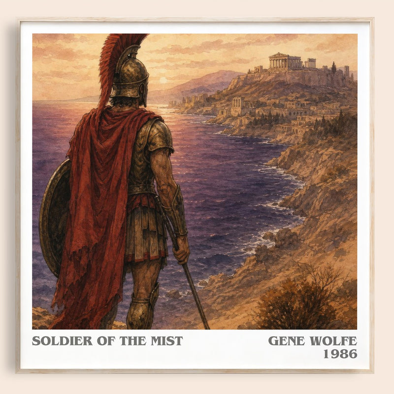 Soldier of the Mist literary book poster by Gene Wolfe – framed literary art print