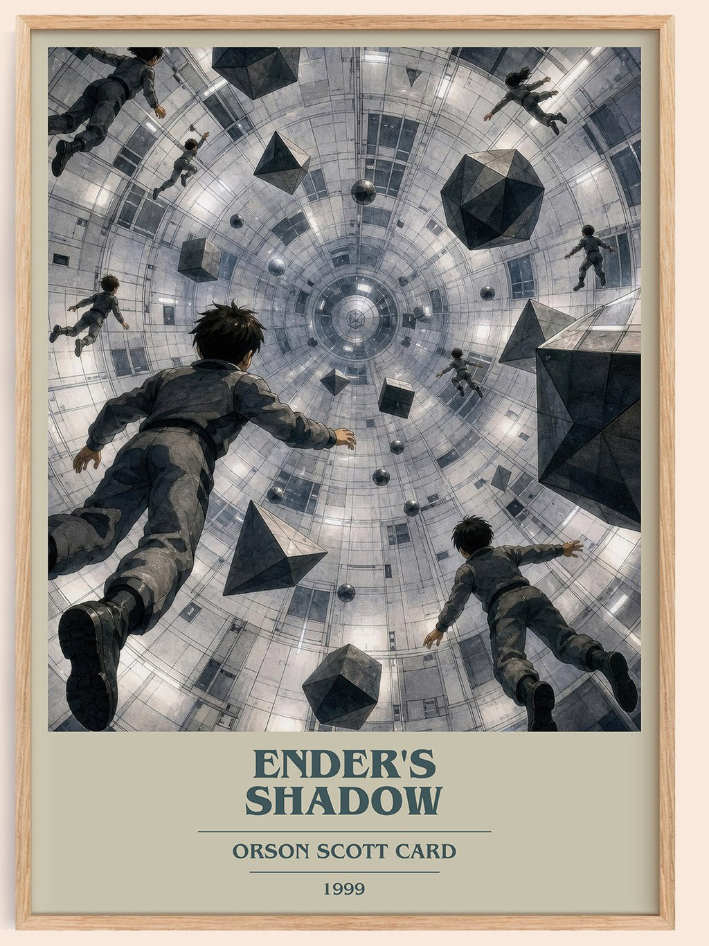 Ender's Shadow book cover book poster by Orson Scott Card – framed literary art print