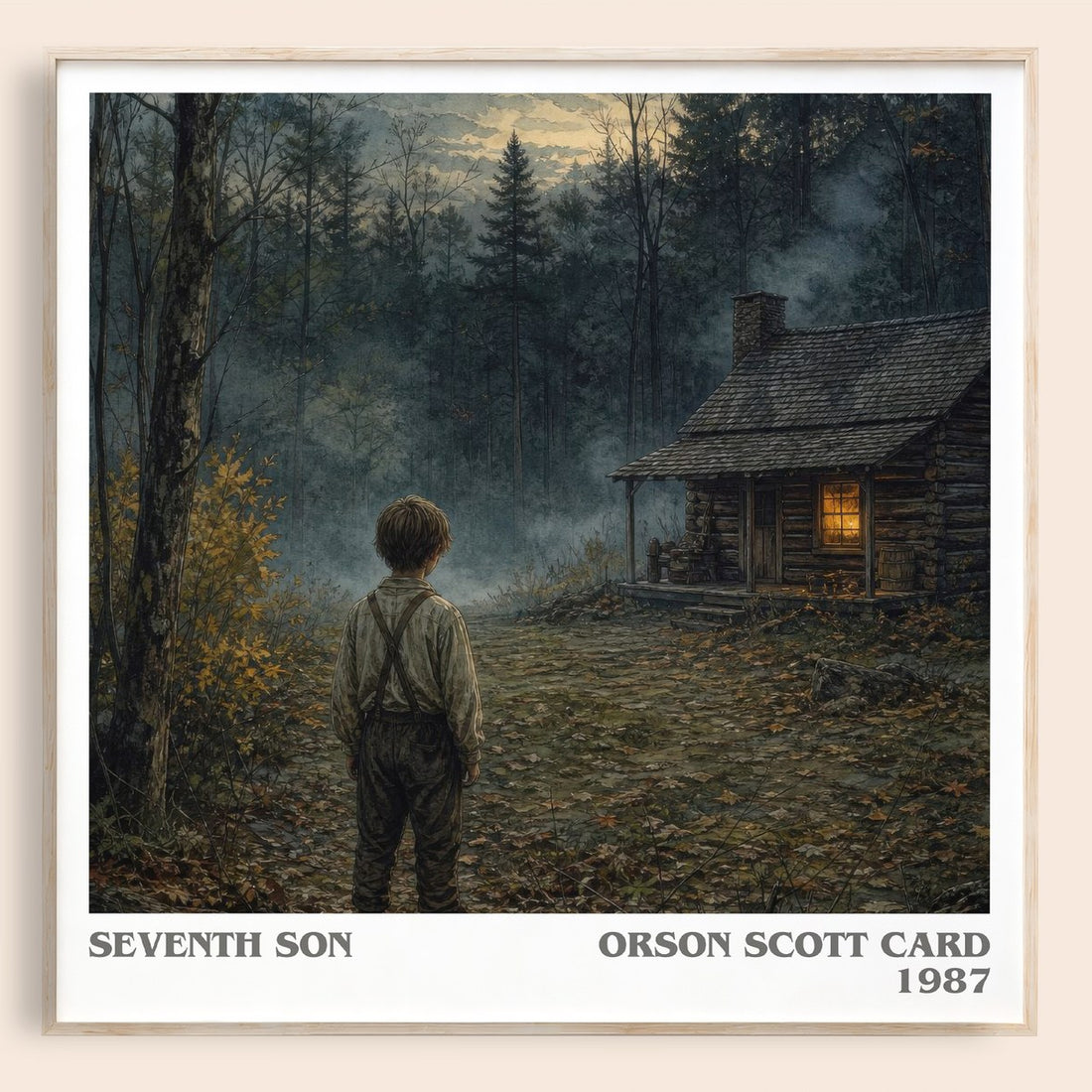 Seventh Son literary book poster by Orson Scott Card – framed literary art print