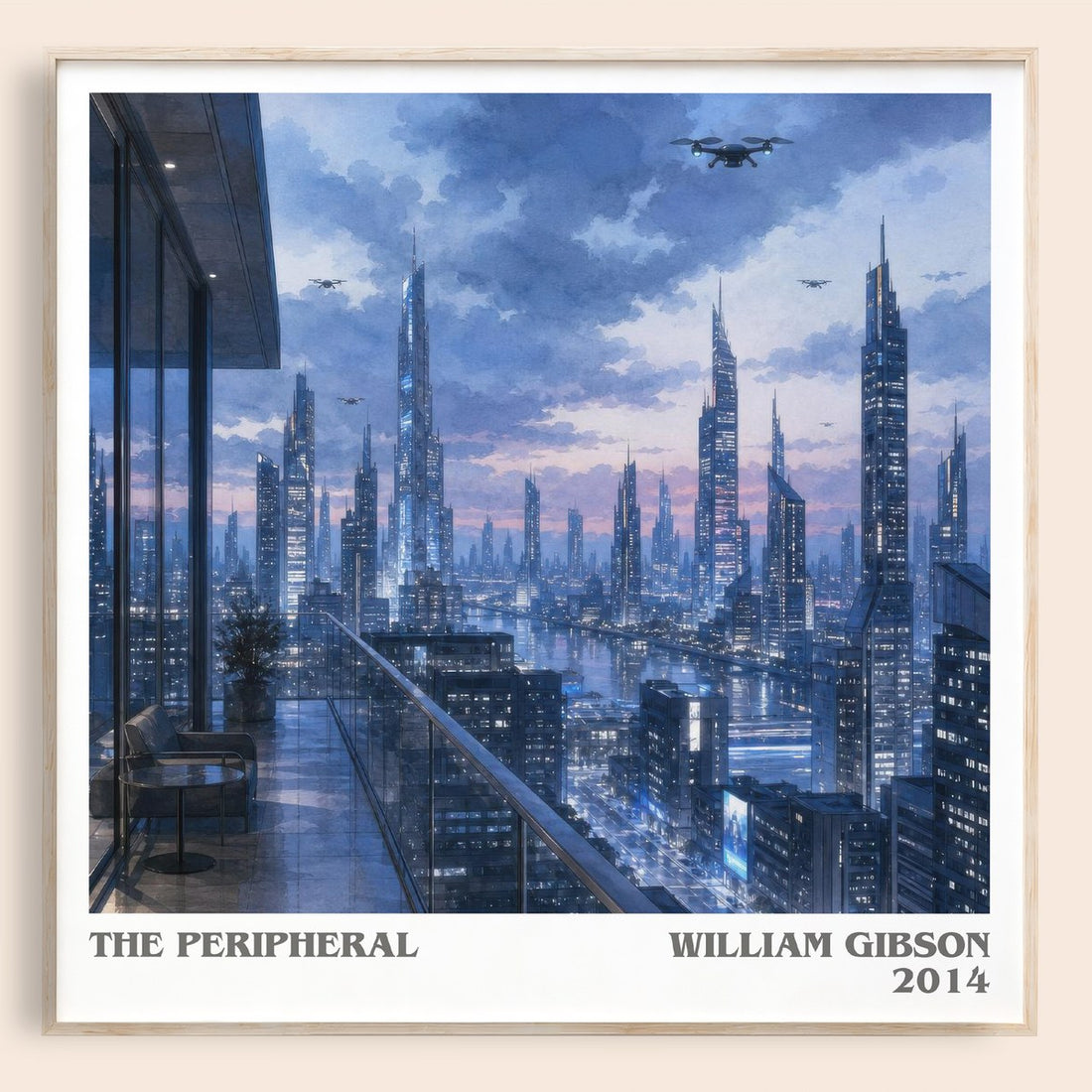 The Peripheral literary book poster by William Gibson – framed literary art print