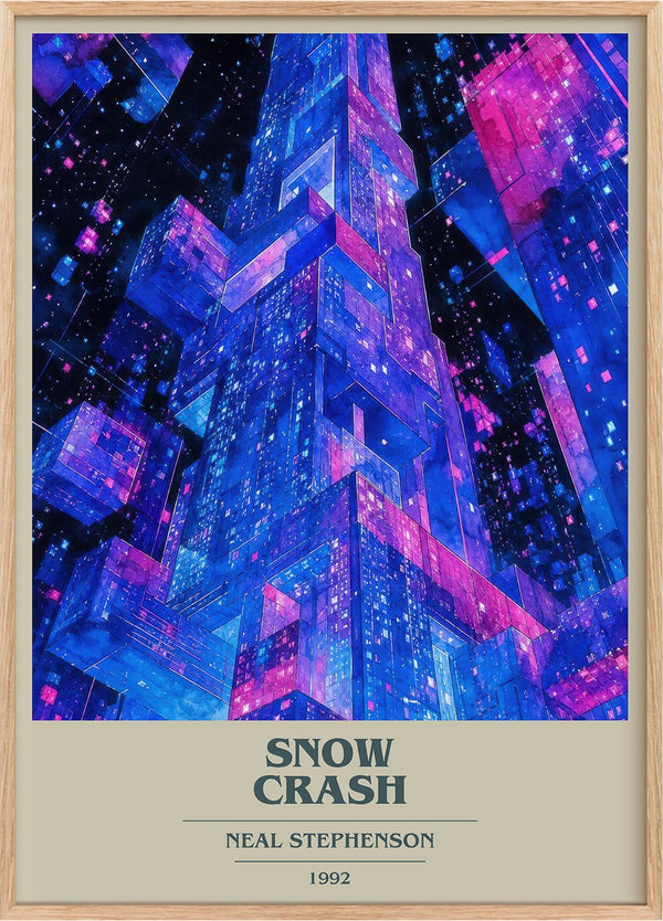 Snow Crash Book Cover Poster by Neal Stephenson
