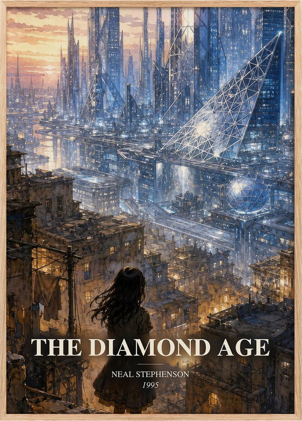The Diamond Age Book Watercolour Illustration by Neal Stephenson