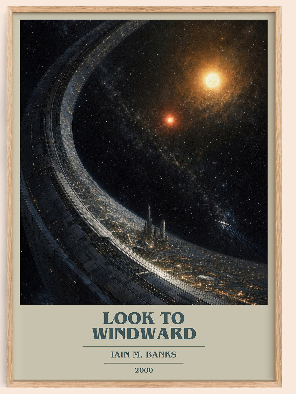 Look to Windward book cover book poster by Iain M. Banks – framed literary art print