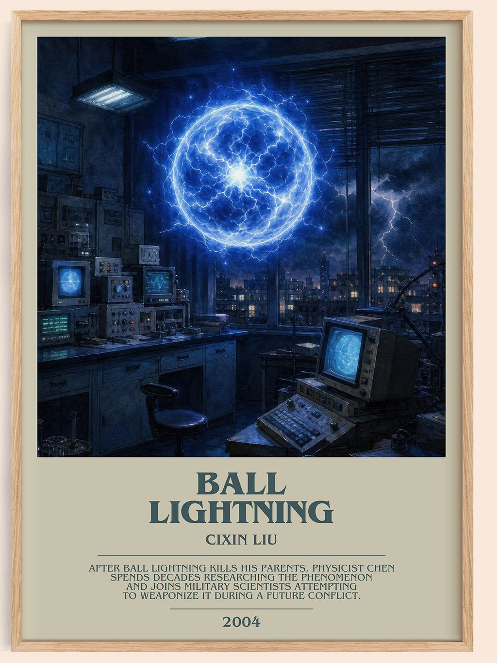 Ball Lightning bookish book poster by Cixin Liu – framed literary art print