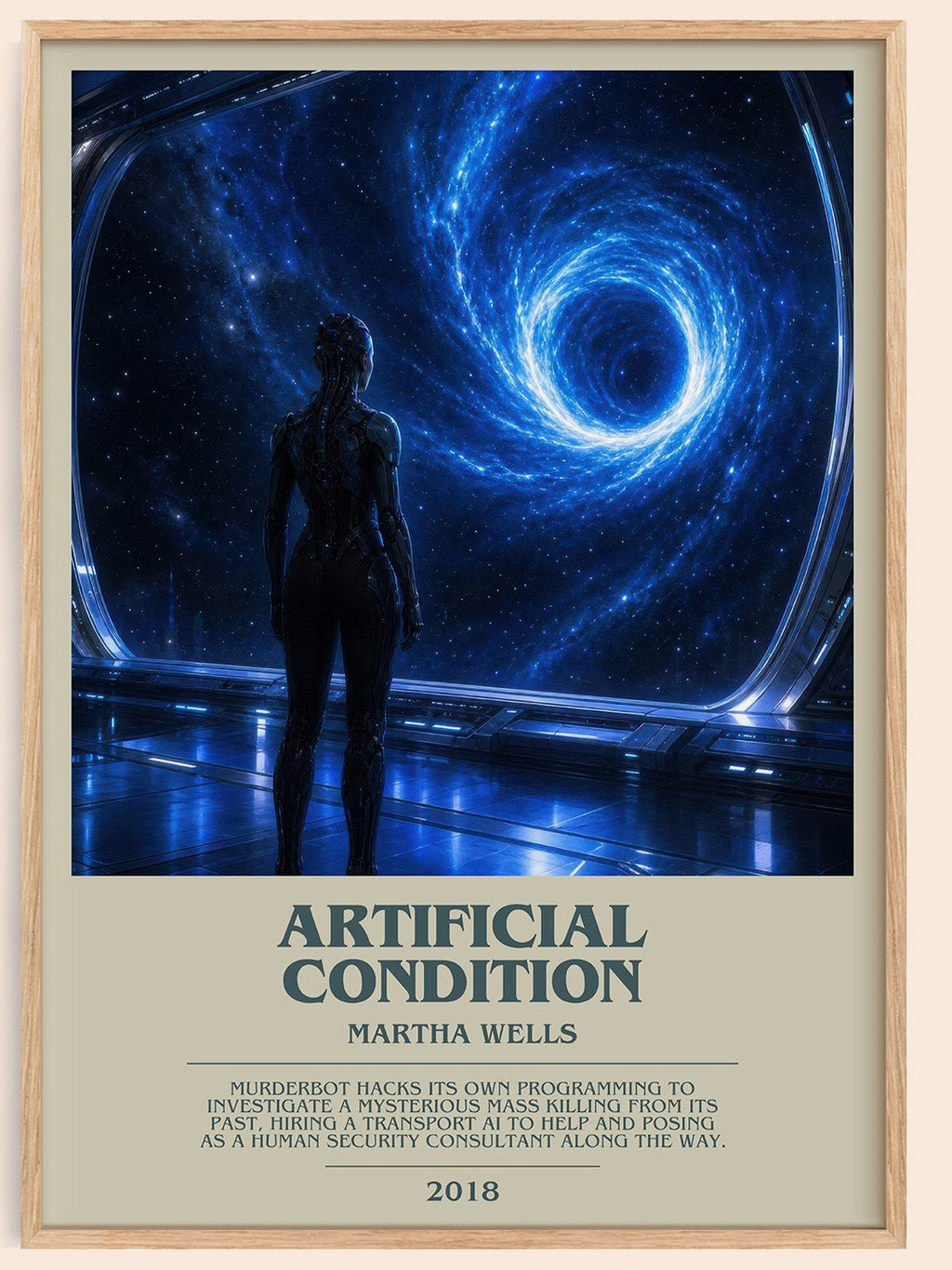 Artificial Condition bookish book poster by Martha Wells – framed literary art print