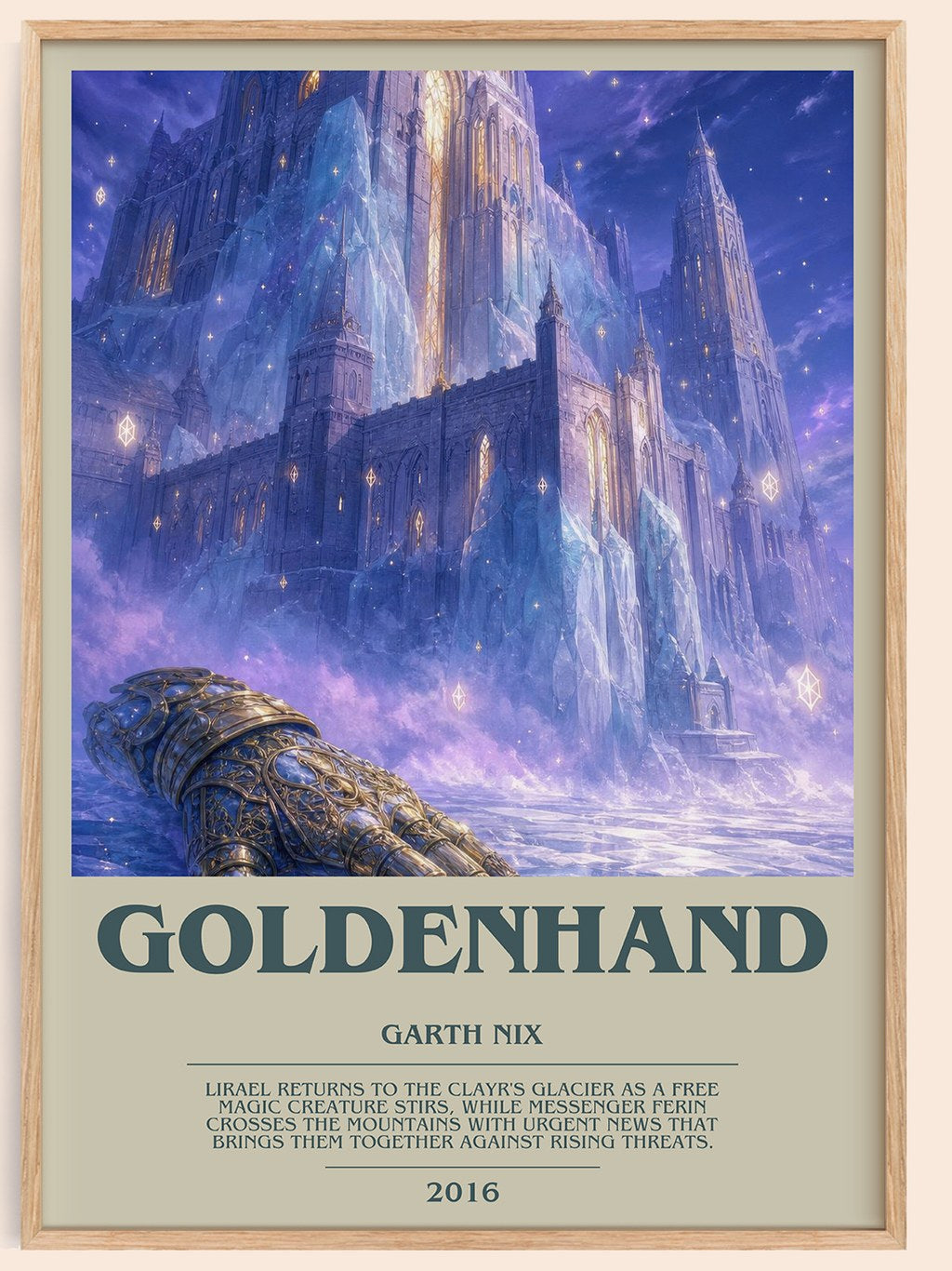 Goldenhand bookish book poster by Garth Nix – framed literary art print
