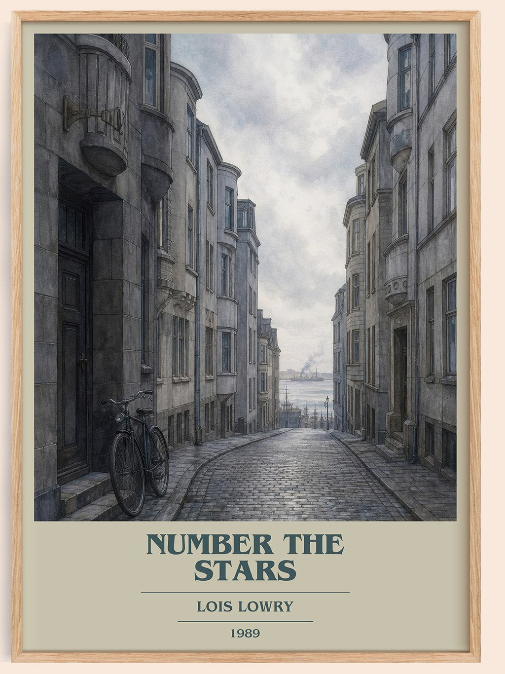 Number the Stars book cover book poster by Lois Lowry – framed literary art print