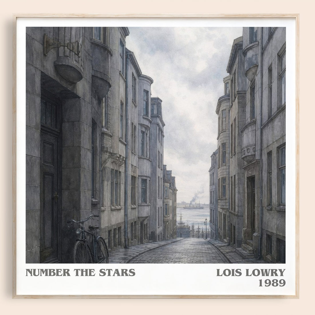 Number the Stars literary book poster by Lois Lowry – framed literary art print