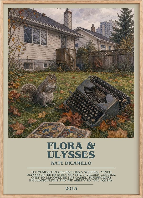 Flora & Ulysses Bookish Wall Art by Kate DiCamillo