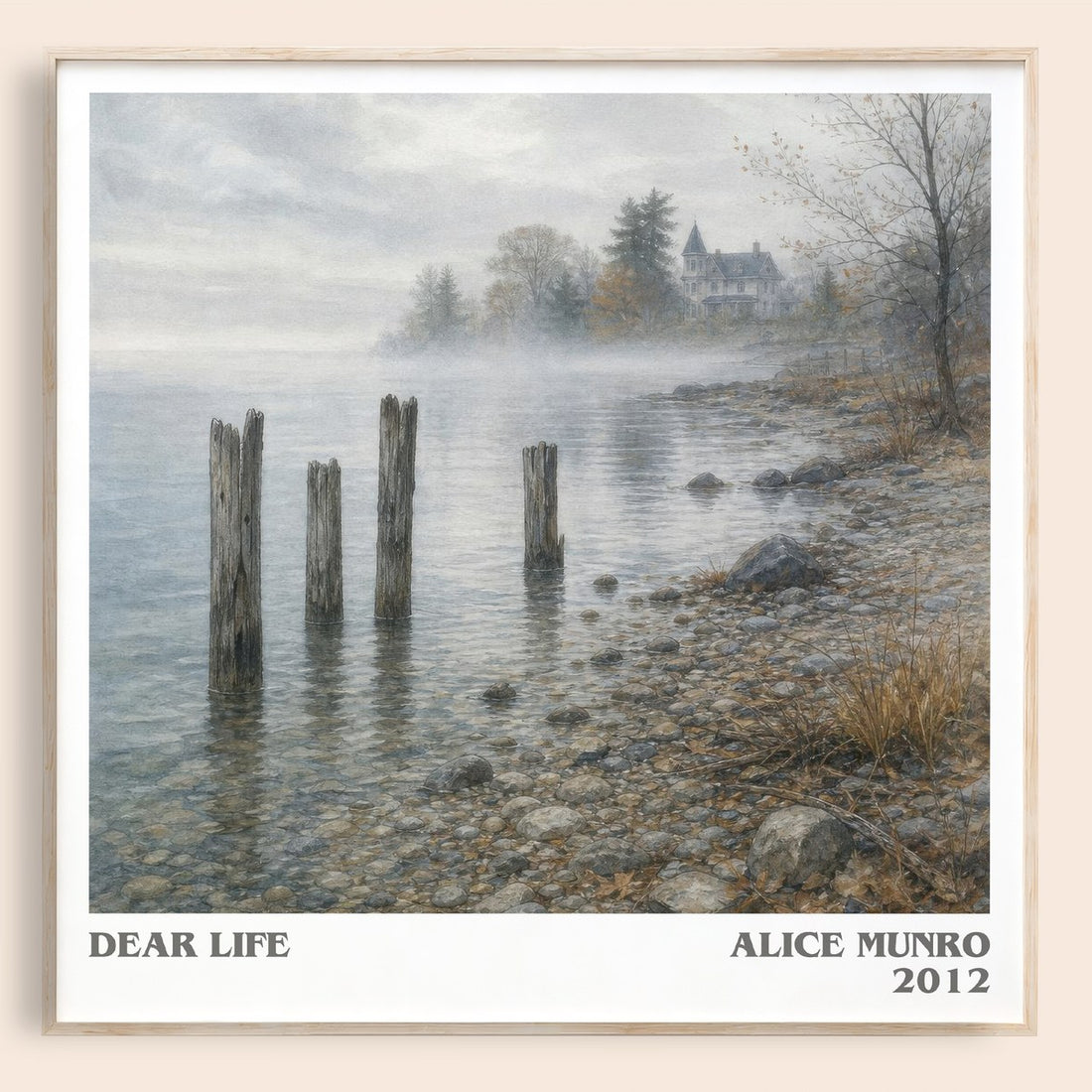 Dear Life literary book poster by Alice Munro – framed literary art print