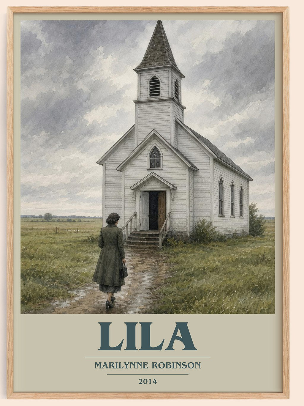 Lila book cover book poster by Marilynne Robinson – framed literary art print