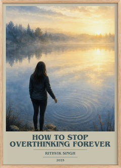 How To Stop Overthinking Forever Book Cover Poster by Rithvik Singh
