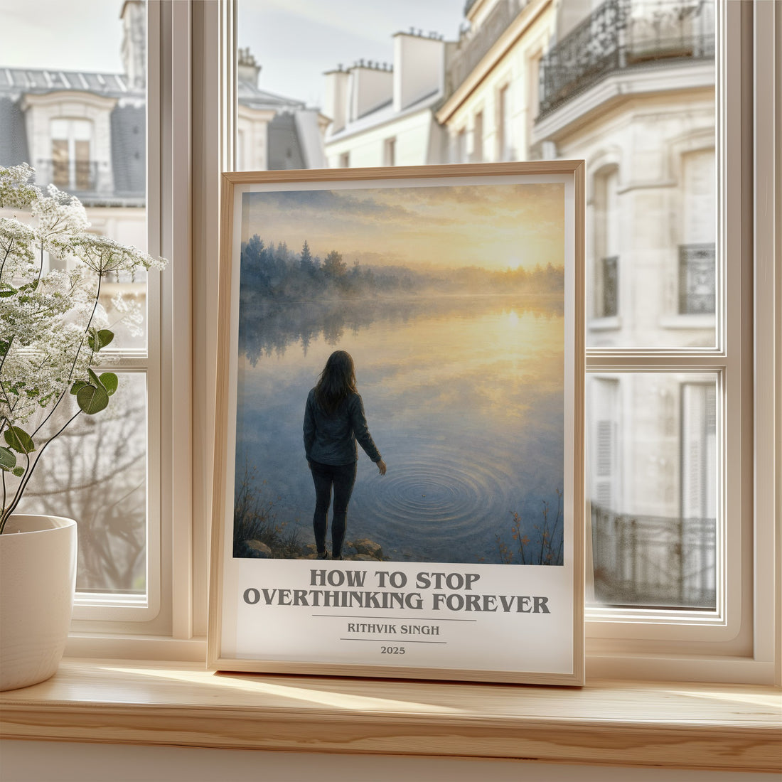 How To Stop Overthinking Forever book cover poster colour and style options – Rithvik Singh book art