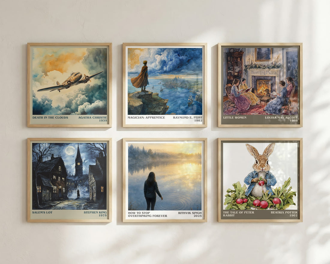 How To Stop Overthinking Forever literary art print colour and style options – Rithvik Singh book art