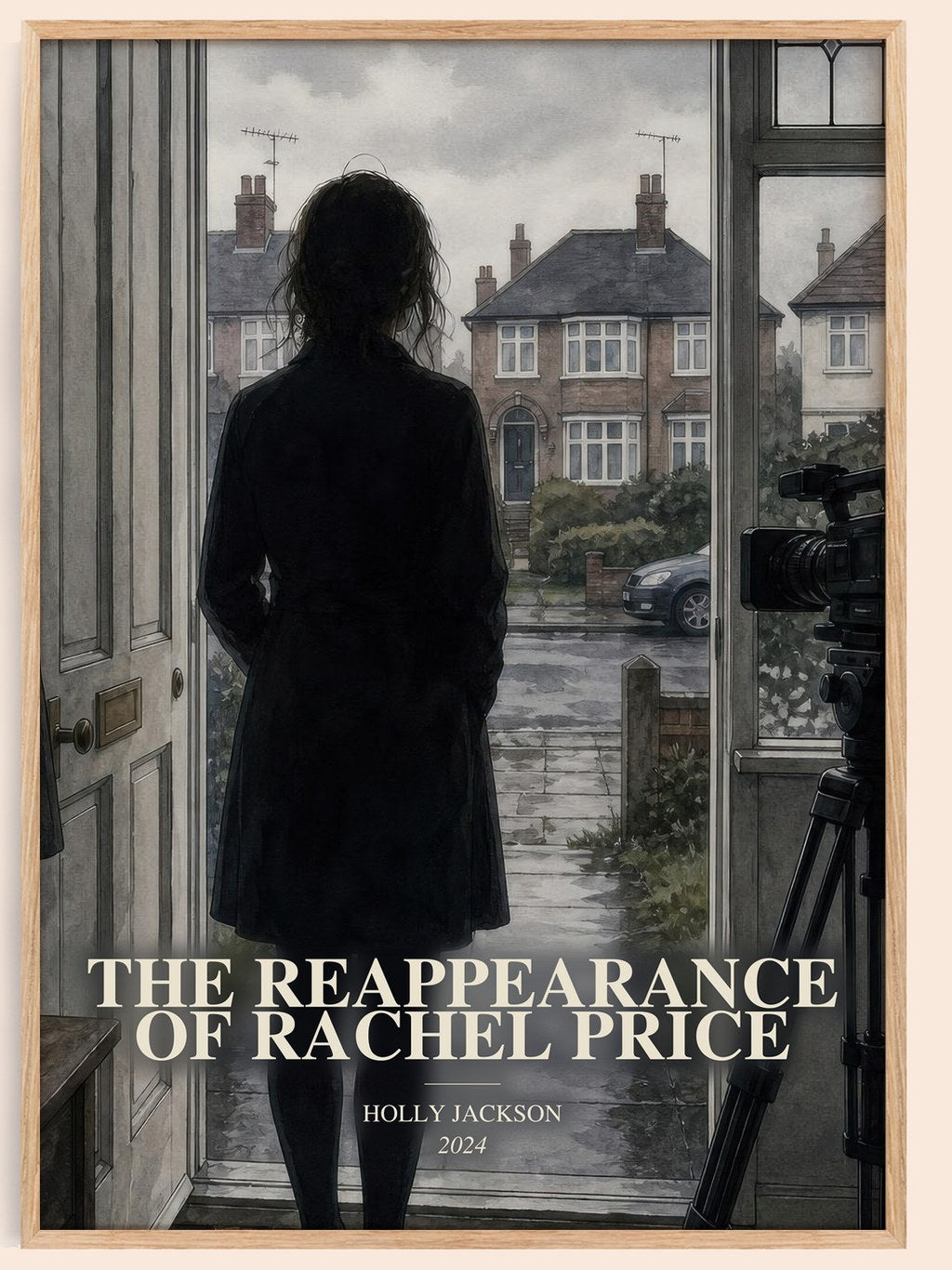 The Reappearance of Rachel Price watercolour book poster by Holly Jackson – framed literary art print