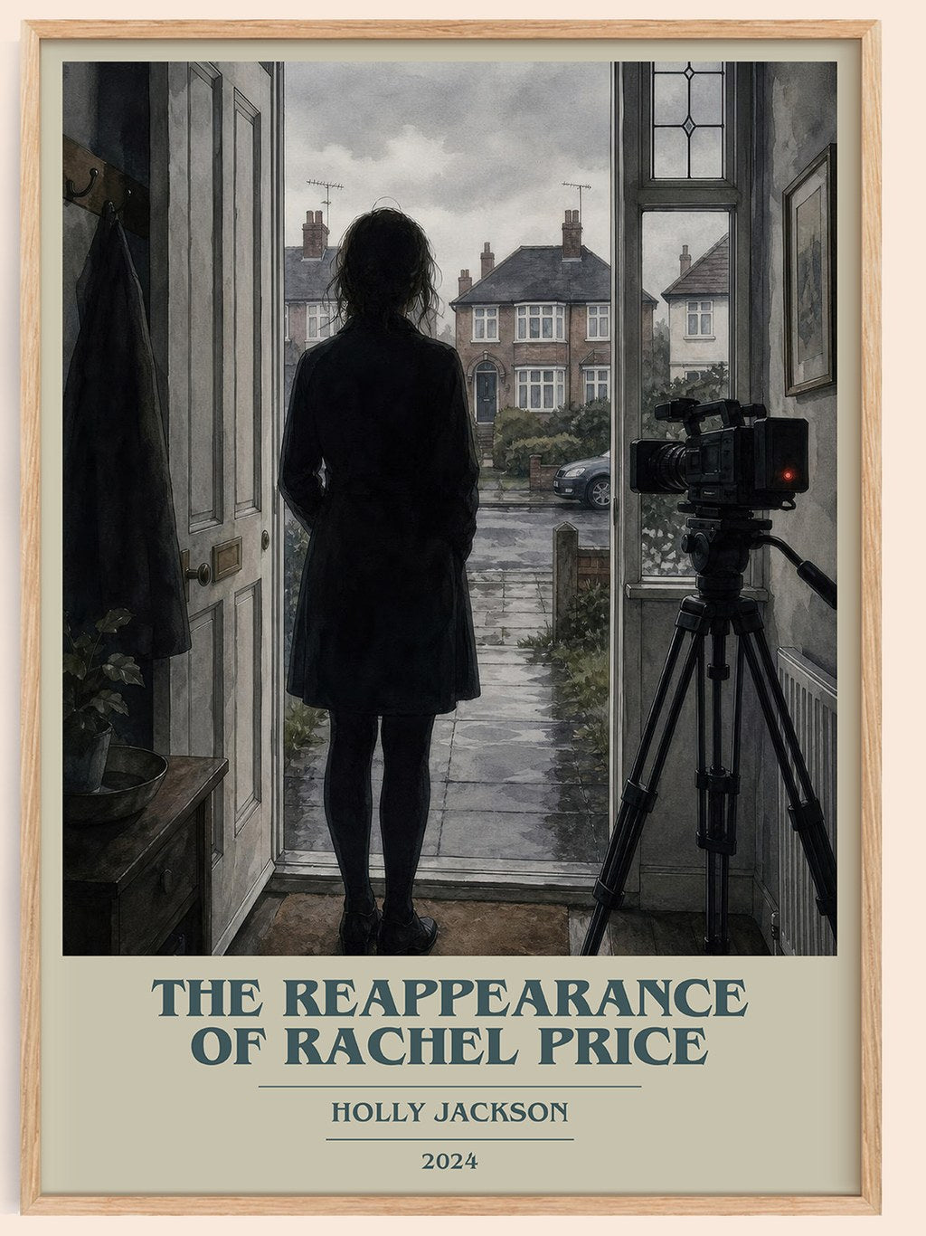 The Reappearance of Rachel Price book cover book poster by Holly Jackson – framed literary art print