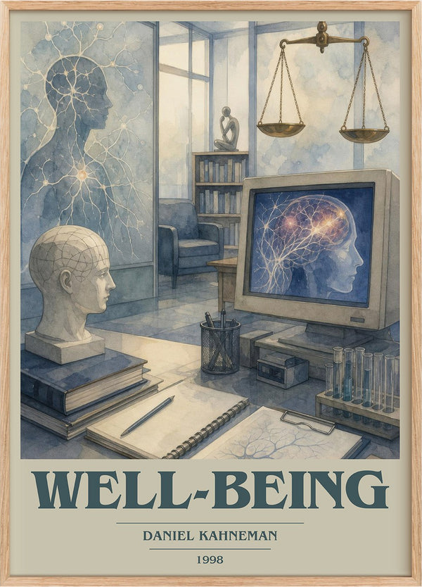 Well-being Book Cover Poster by Daniel Kahneman