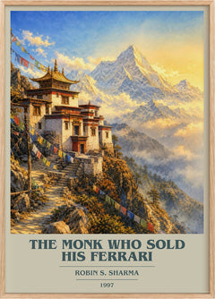 The Monk Who Sold His Ferrari Book Cover Poster by Robin S. Sharma
